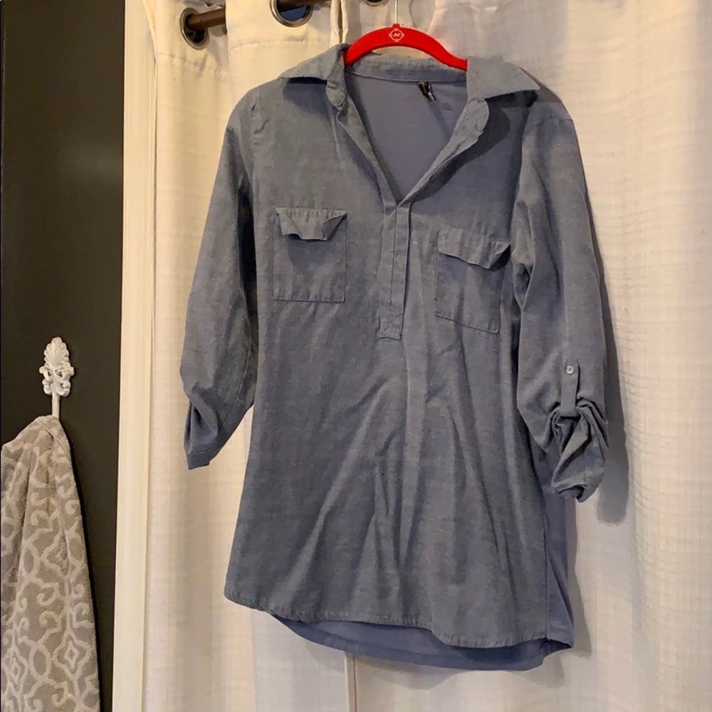 Collared jean/cotton shirt